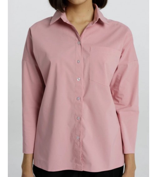 Рубашка розовая хлопок